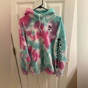 Disney Mickey Mouse Tie Dye Hoodie Sweatshirt